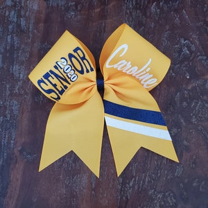 Custom 2 line Cheer bow/Dance Bow/Softball Bow/Team Bow/Senior Bow with names