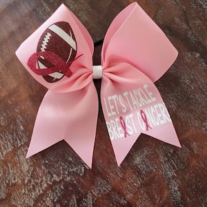 Custom Pink Breast Cancer Awareness Cheer Bow - Etsy
