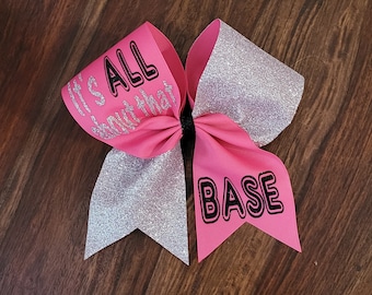 It's All About That Base Cheer Bow/Softball Bow.