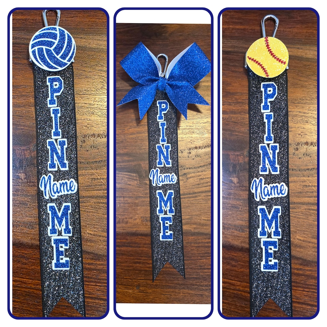 Sports Pin Me Ribbon for Cheer, Softball, or Volleyball - Etsy