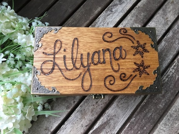 Personalised Wedding Anniversary gift 5 years wood Custom Wooden Box Keepsake