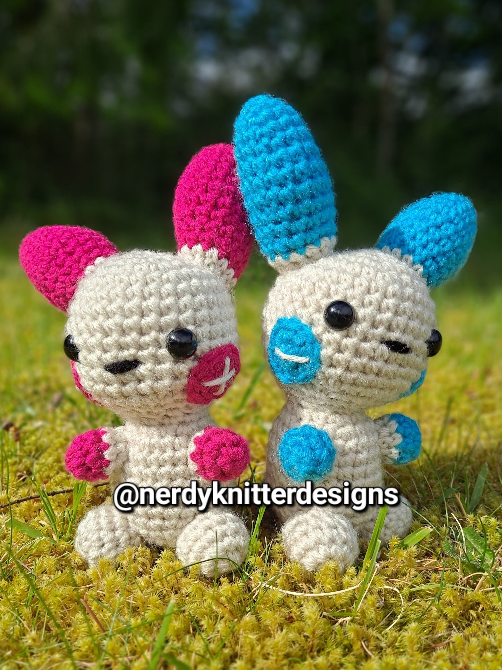 2-in-1 Chibi Plusle & Minun Pokemon Pattern Bundle - Etsy