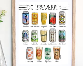 DC Breweries watercolor art print