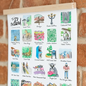 Winziges Portland Aquarell Poster