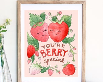 Berry Special watercolor art print