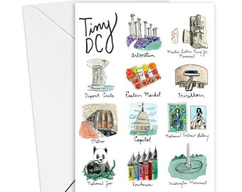 Tiny DC Greeting Card / individual or card set