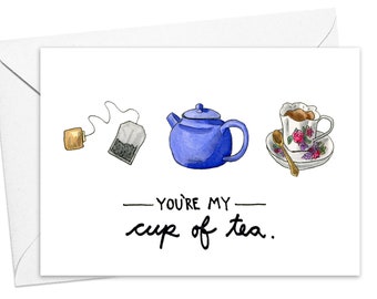 Cup of Tea greeting card / individual or card set