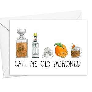 Cartão de felicitações Call Me Old Fashioned / individual ou pacote de cartões