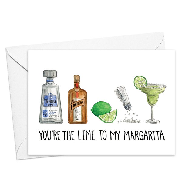 Lime to My Margarita Greeting Card / individual or card pack