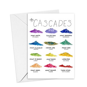 La carte de voeux Cascades / individuelle ou jeu de cartes