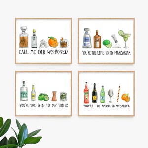 Call Me Old Fashioned Cocktail Art Print / Bar cart art image 2