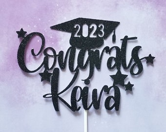 Torta di laurea personalizzata Topper - torta di laurea personalizzata - Congratulazioni torta topper - arredamento festa di laurea - classe del 2024-2024 laurea
