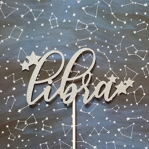 Libra cake topper- zodiac cake topper- Libra party decor- birthday cake topper- zodiac party decor- Libra season- Libra AF
