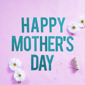 HAPPY MOTHER&#39;S DAY banner-mother&#39;s day decorations-best mom ever-glitter banner-party banner-mom-mum-mommy-garland-mother&#39;s day decor