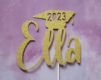 Torta di laurea personalizzata Topper - torta di laurea personalizzata - Congratulazioni torta topper - arredamento festa di laurea - classe del 2024 - nome personalizzato