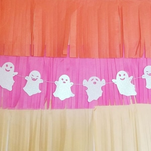 GHOST GARLAND -party banner-garland-halloween-wall decor-halloween decor-happy halloween-cute halloween-boo-halloween garland-ghost decor