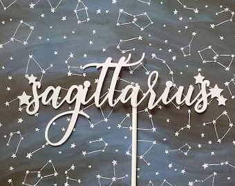 Sagittarius cake topper- zodiac cake topper- Sagittarius party decor- birthday cake topper- zodiac party decor- Sagittarius season-astrology