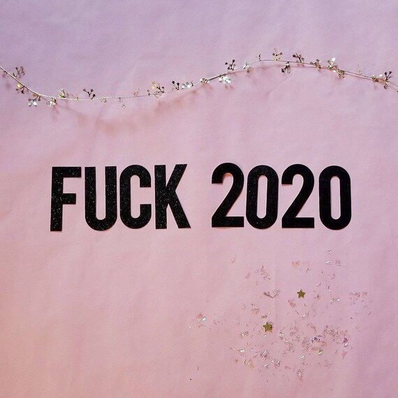 Fuck 2020-New Year party banner-New Year's Eve banner-NYE banner-New Year's Eve decor-wall decor-NYE sign-party decor-glitter banner Il_570xn