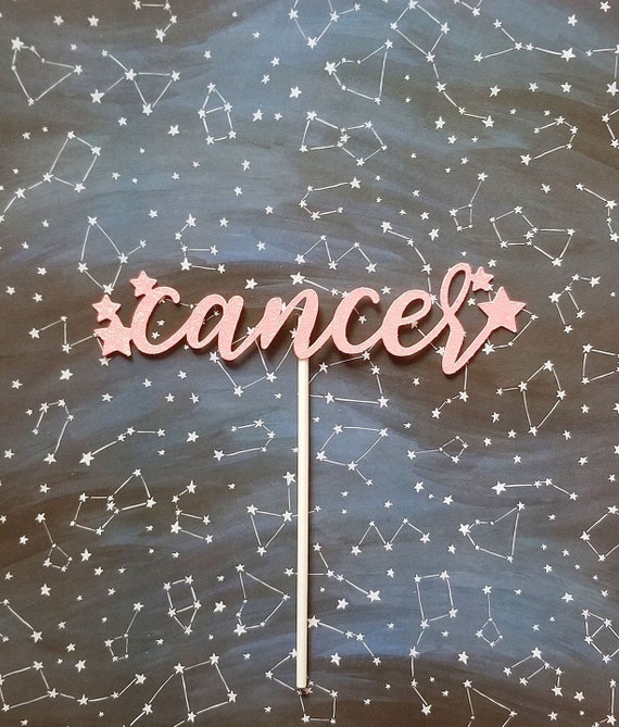 Cancer cake topper- zodiac cake topper- Cancer party decor- birthday cake topper- zodiac party decor- Cancer season- Cancer AF Il_570xn