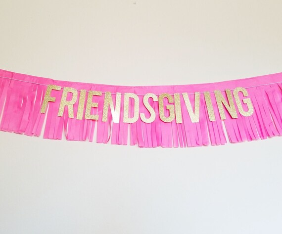 FRIENDSGIVING banner - party banner - garland -party decor - thanksgiving banner - happy thanksgiving Il_570xn