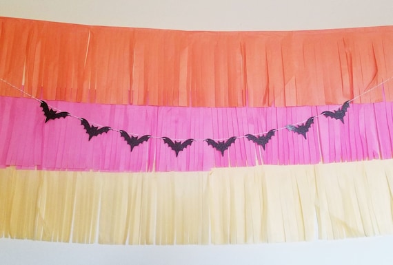 BAT GARLAND -party banner-garland-halloween-party decor-wall decor-halloween decor-happy halloween Il_570xn