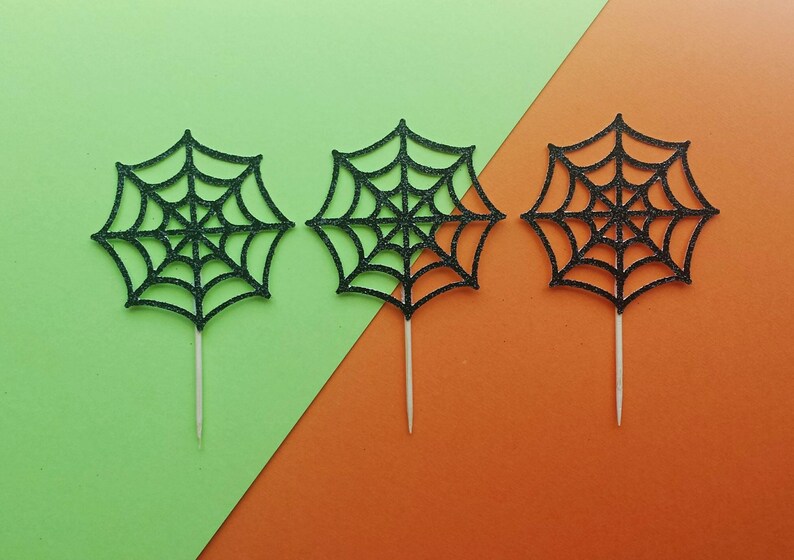 Spiderweb Cupcake Toppers set of - Etsy