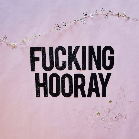 Fucking Hooray-New Year party banner-New Year's Eve banner-NYE banner-New Year's Eve decor-wall decor-NYE sign-party decor-mfm banner Il_570xn