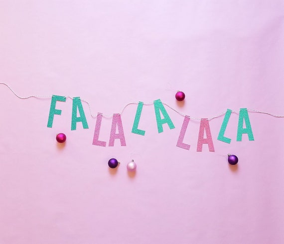 FALALALALA banner-Christmas banner-holiday banner-party banner-wall decor-wall hanging-party decor-Christmas decor-holiday decor Il_570xn