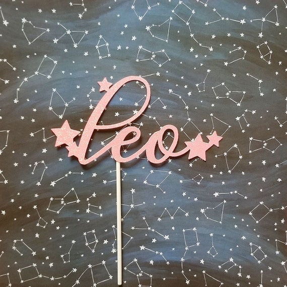 Leo cake topper- zodiac cake topper-Leo party decor- birthday cake topper- zodiac party decor- Leo season- Leo AF Il_570xn