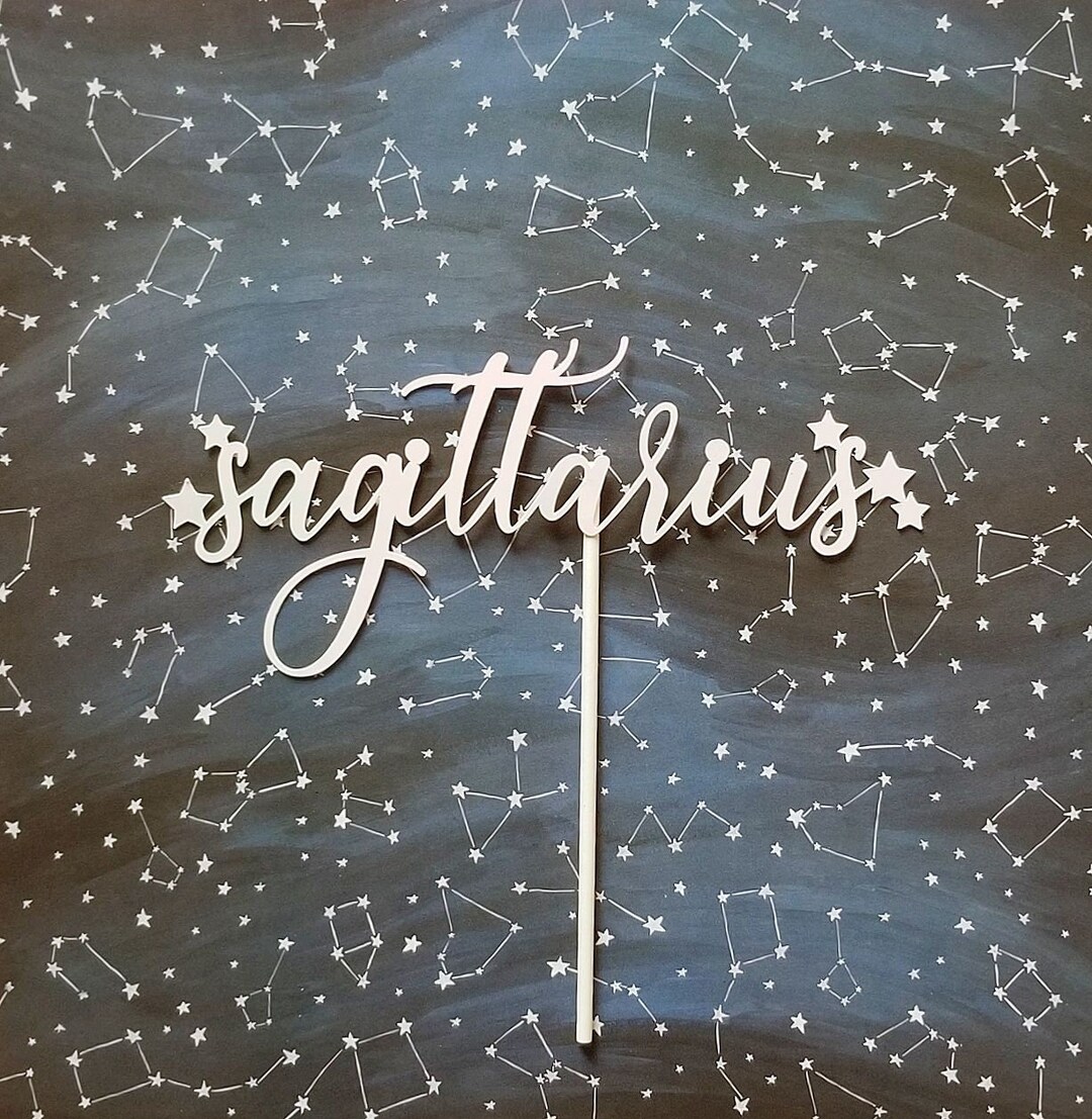 Sagittarius Cake Topper Zodiac Cake Topper Sagittarius Party Decor Birthday Cake Topper Zodiac