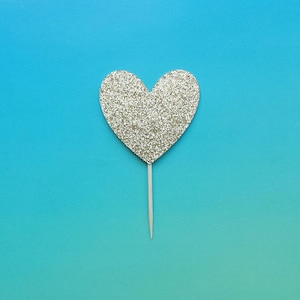 Primeros de la magdalena del corazón - juego de 12-glitter-cumpleaños-boda-baby shower-despedida de soltera-despedida de soltera-compromiso-fiesta-valentine&#39;s-love-galentine