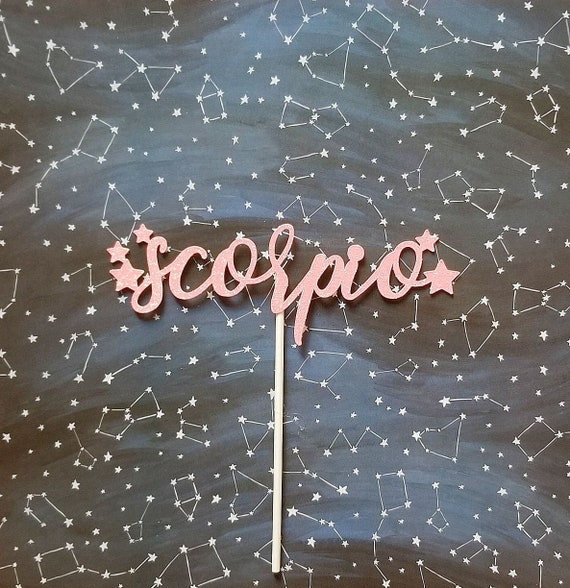 Scorpio cake topper- zodiac cake topper- Scorpio party decor- birthday cake topper- zodiac party decor- Scorpio season- Scorpio AF-astrology Il_570xn