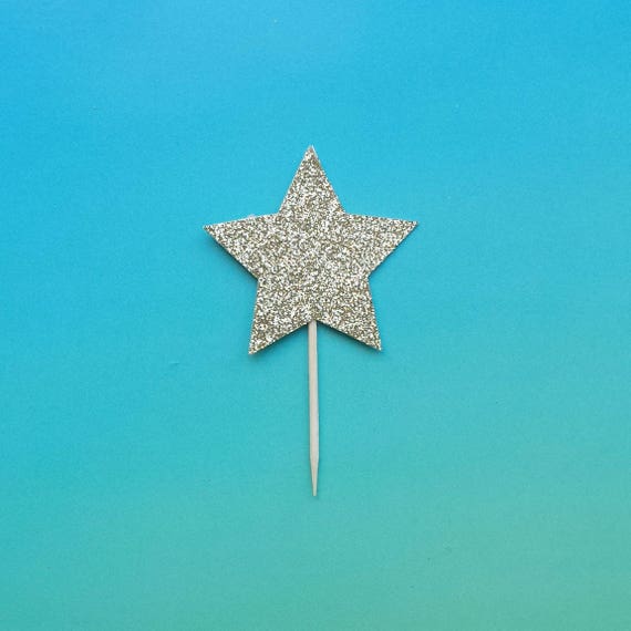 Star cupcake toppers -set of 12-glitter-fourth of july-birthday-wedding-baby shower-bridal shower-bachelorette-engagement-party decor Il_570xn