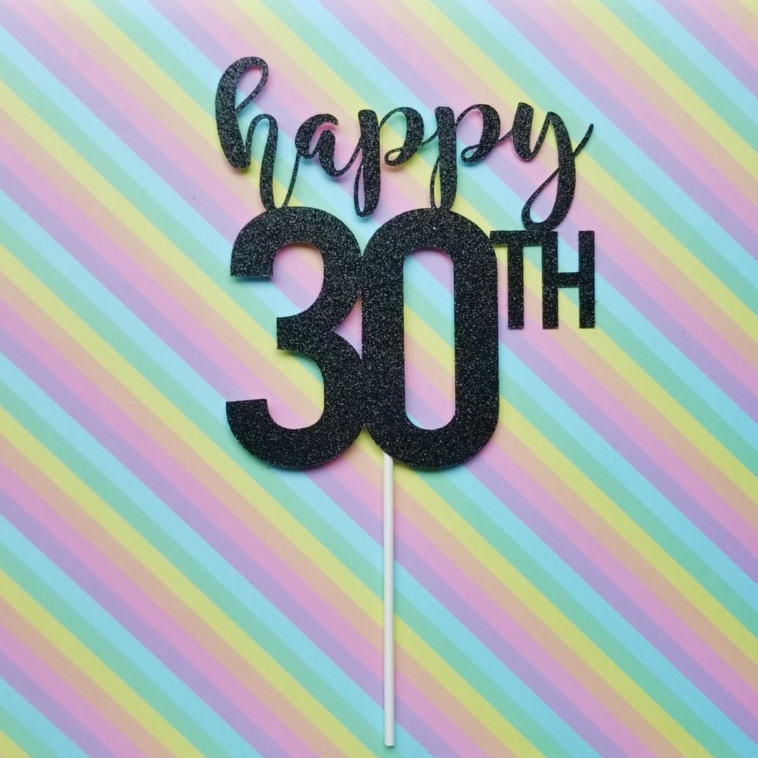 Customizable Number Cake Topper -birthday-happy Birthday-cake Decor ...