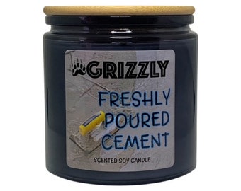 FRESHLY POURED CEMENT - 11 oz. Scented Soy Candle