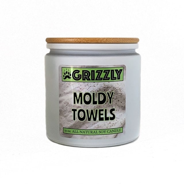 Moldy Towels 11 Oz Scented Soy Candle Moldy Towels 11 Oz Scented Soy Candle, Musty Basement Candle