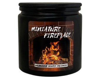 MINIATURE FIREPLACE - 11 oz. Scented Soy Candle