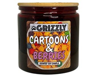 CARTOONS & BERRIES - 11 oz. Scented Soy Candle