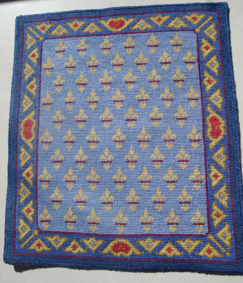 Fleur De Lis Needlepoint Rug Chart Etsy