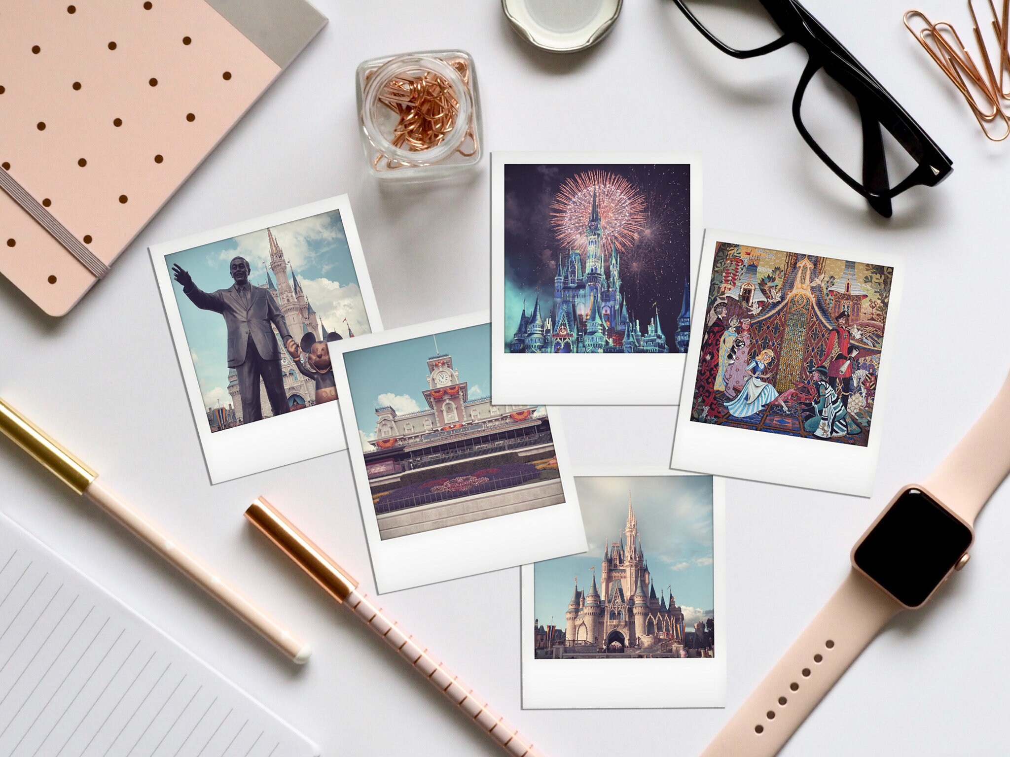 Disney Polaroid Prints Magic Kingdom Polaroid Prints Set Etsy