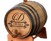 Personalized Wine Barrel, Bourbon Barrel, Whiskey Barrel, Gifts for Groomsmen, Groomsman Gift, Personalized Whiskey Barrel 1 or 2 or 3 Liter
