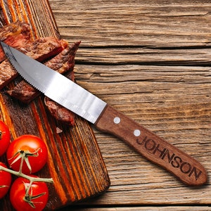 Steak Knives, Custom Steak Knives, Customizable Steak Knives, Steak Knife Gift Set, Wood Steak Knives, Wood Handle Steak Knives