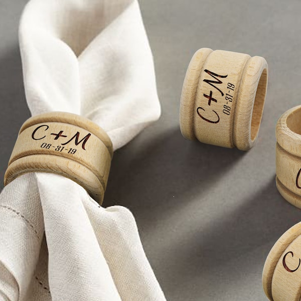 Napkin Wedding Favor, Napkin Rings Wedding, Napkin Holder Wood, Napkin Holder Wooden Custom Engraved Napkin Holder Personalized Napkin Ring