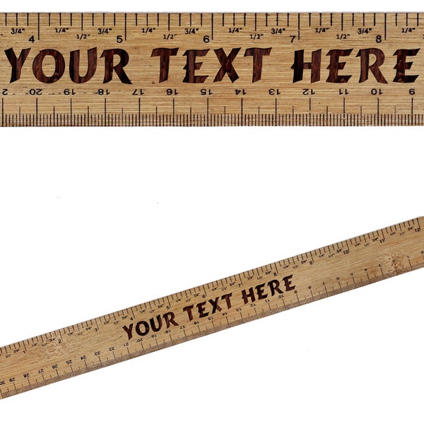 Personalized Ruler, Custom Ruler, Engraved Ruler, Monogrammed Ruler, Customized Ruler for School, Bamboo Wood Ruler for Kids Students