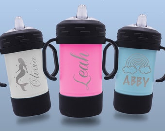 Sippy Cup, Custom Sippy Cup with Lid, Personalized Sippy Cup with Handles, Baby Bottle Cup, Toddler Training Cup, Little Boy Cup