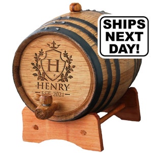Personalized Whiskey Barrel,  Personalized Wine Barrel, Oak Aging Barrel, Oak Barrel, Whiskey Lover Gift, 1, 2, 3, 5 or 10 Liter Barrel
