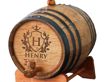 Personalized Whiskey Barrel,  Personalized Wine Barrel, Oak Aging Barrel, Oak Barrel, Whiskey Lover Gift, 1, 2, 3, 5 or 10 Liter Barrel