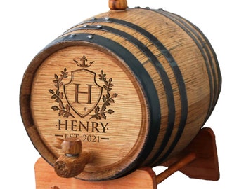Personalized Wedding Party Mini-Oak Whiskey Barrels - Groomsmen Gift - Wedding Party Gift - Engraved - Customized - Monogrammed for Free