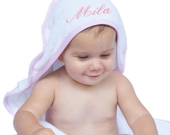 Personalized Hooded Bath Towel, Hooded Towel Baby Boy, Baby Hooded Bath Towel, Personalized Baby Towel with Hood, Embroidered Baby Towel