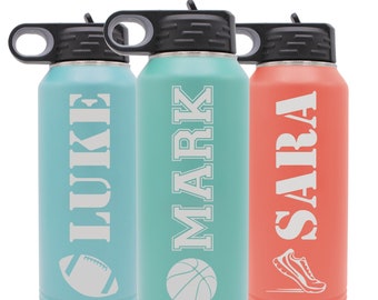 Personalized Water Bottle Kids, Water Bottles Personalized, Personalized Sports Water Bottle, Monogrammed Waterbottle, Stainless Steel